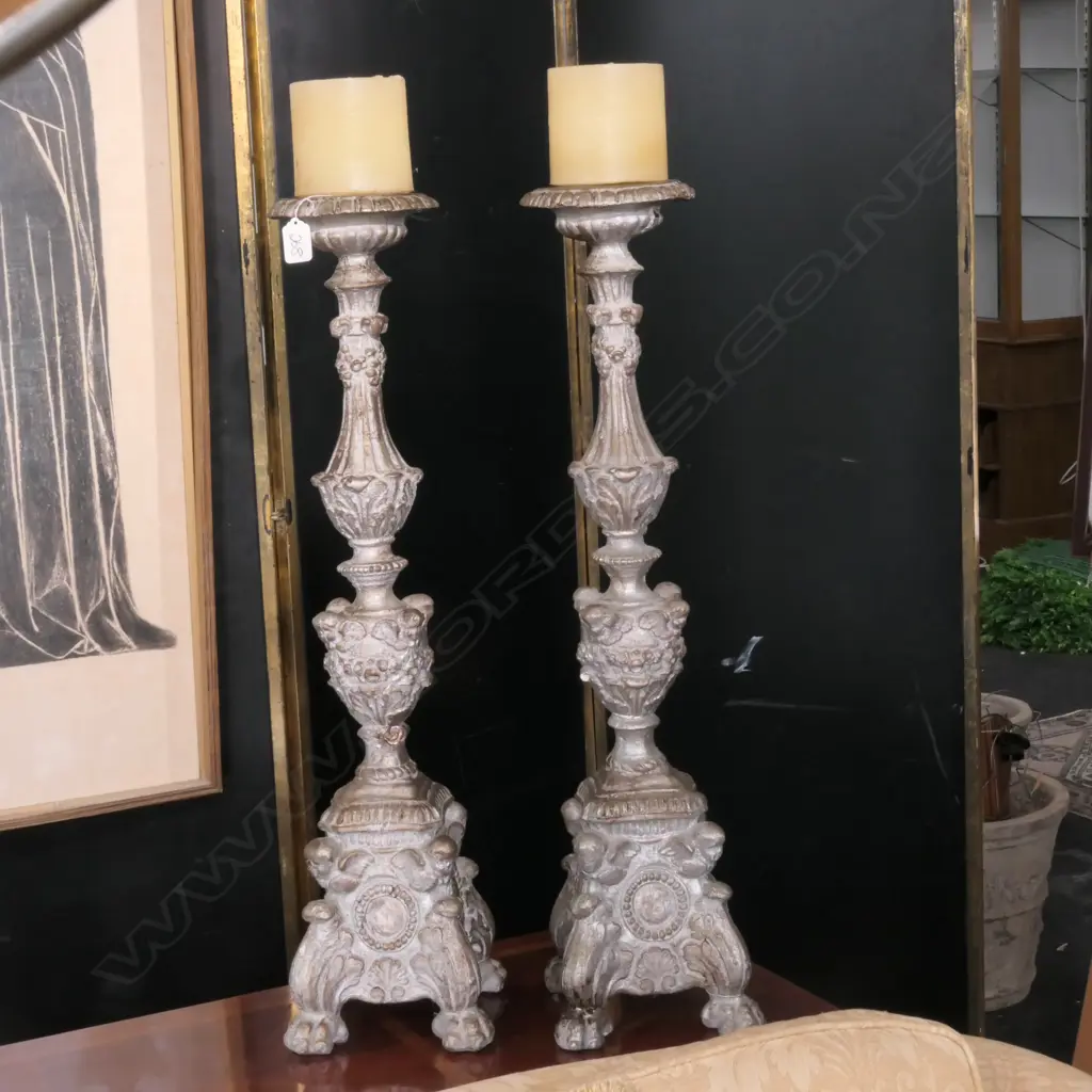 PR ANTIQUE FRENCH CANDLE STICKS A/F Image 1++