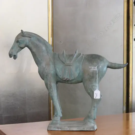 CHINESE BRONZED STYLE HORSE H 420 MM