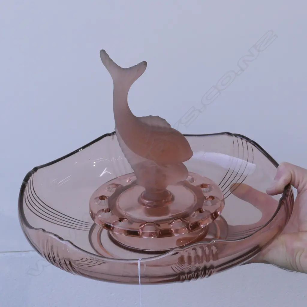 ART DECO FLOAT BOWL WITH FISH D  290 MM Image 1++