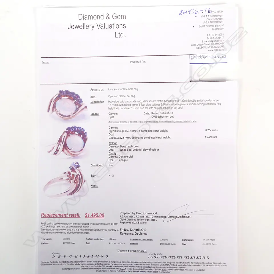 OPAL GARNET DRESS RING Image 1++