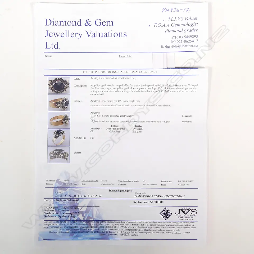 9ct AMETHYST DIAMOND CLUSTER RING Image 1++