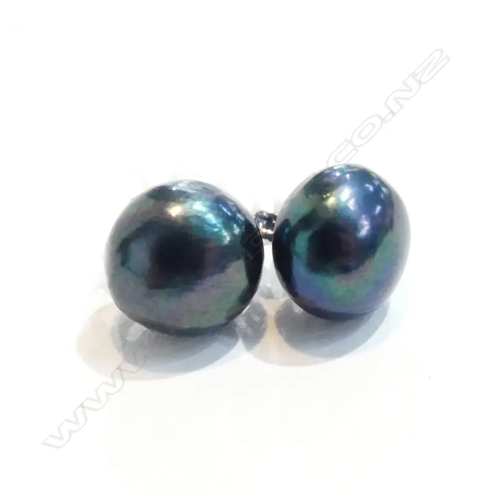BLACK PEARL EARRINGS Image 1++