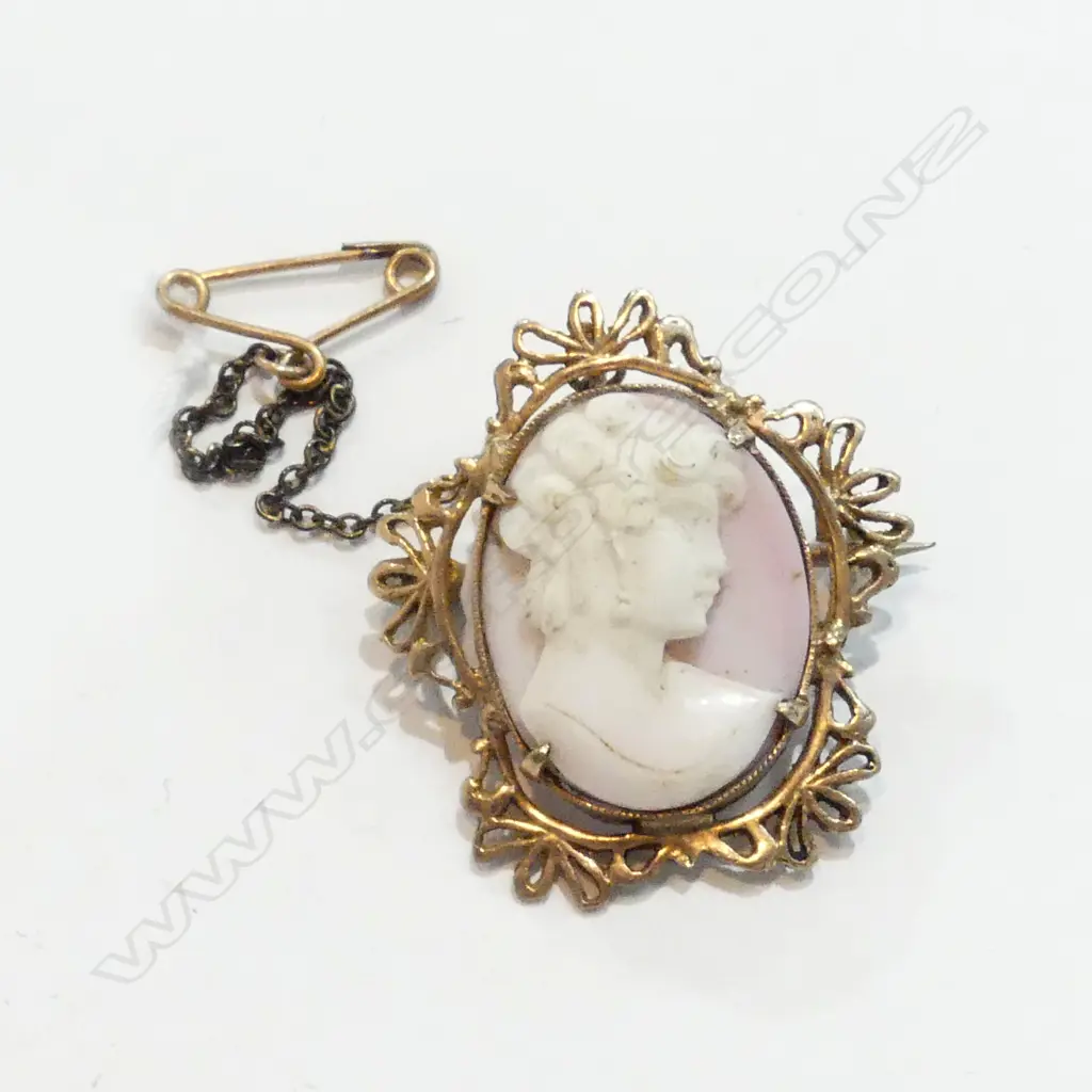 9CT NATURAL PINK CAMEO W VALUATION Image 1++