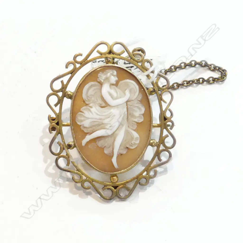 ANTIQUE ANGEL CAMEO VALUATION $1950 Image 1++