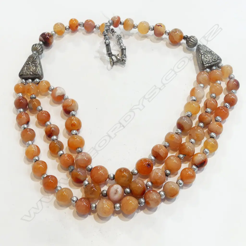 INDIAN WEDDING NECKLACE BANDED AGATE Image 1++