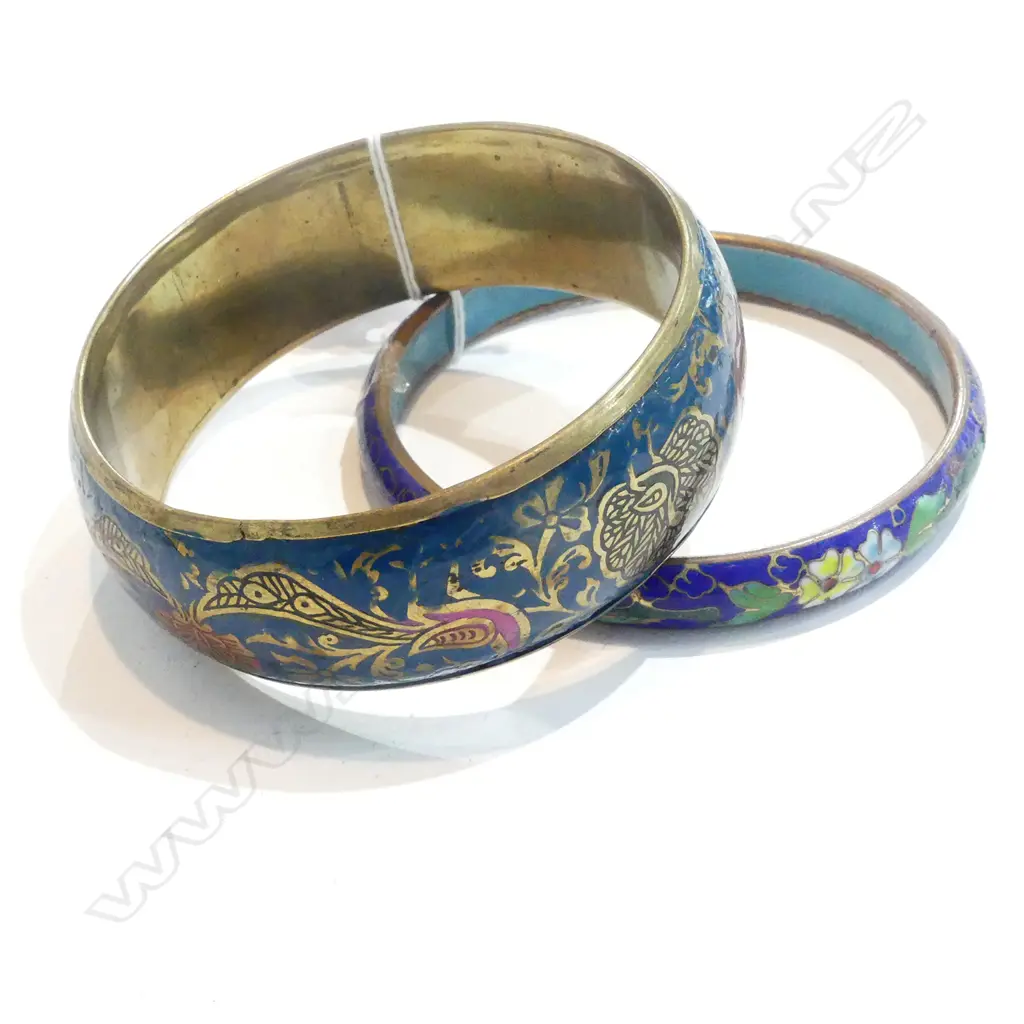 2 X CLOISONNE VINTAGE BANGLES Image 1++