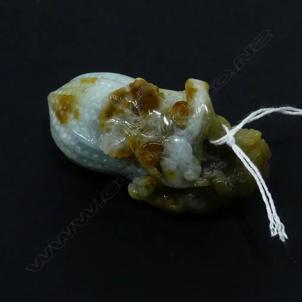 FINE JADEITE CARVED VEGETABLE... Image 1++