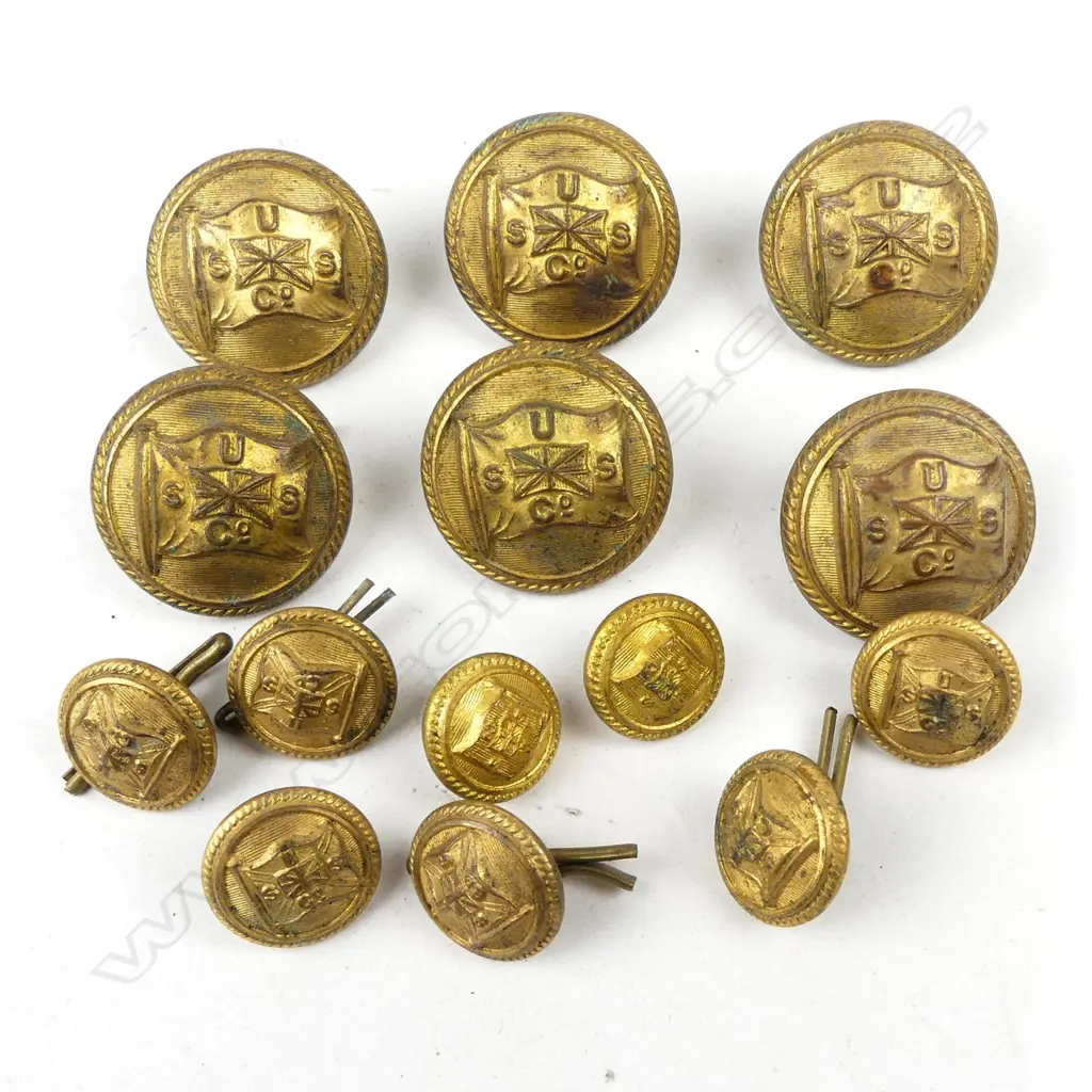 A selection of USSCo brass buttons Image 1++