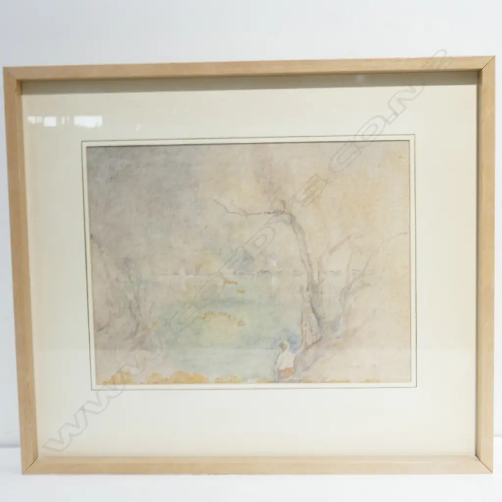 W A G PENLINGTON WATERCOLOUR 'DREAMING AT AKAROA' 450MM H 530MM W Image 1++