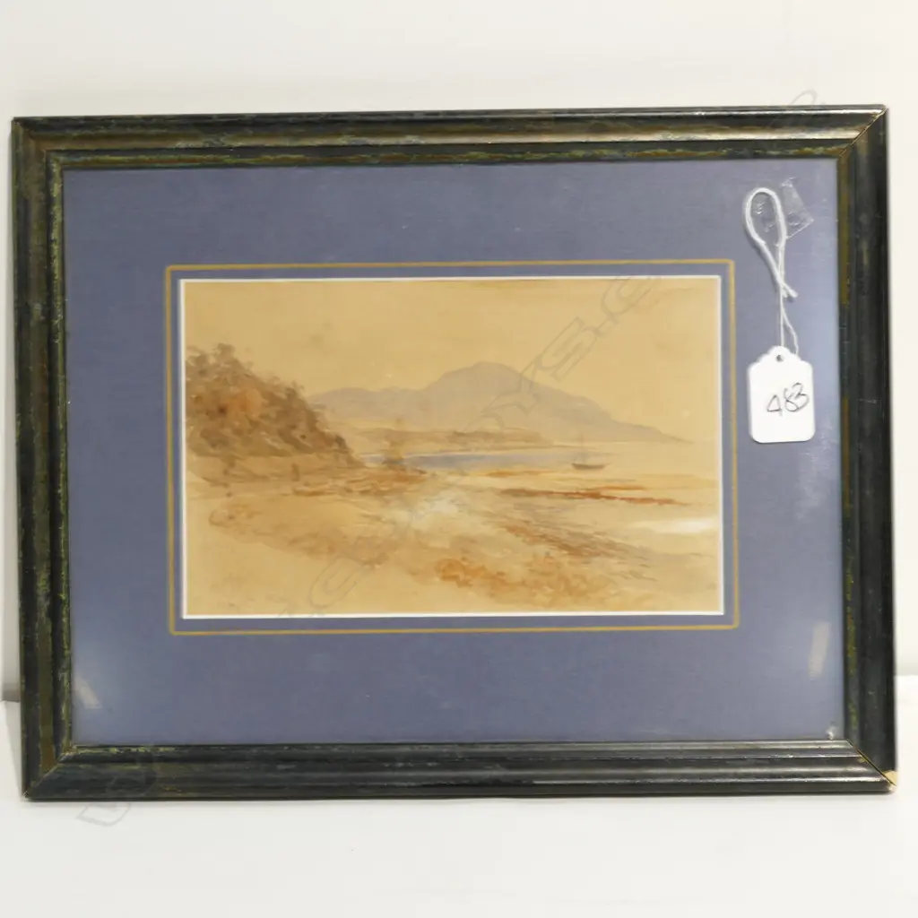 1890 WATERCOLOUR 'MUTINY BAY' 130 X 205MM Image 1++