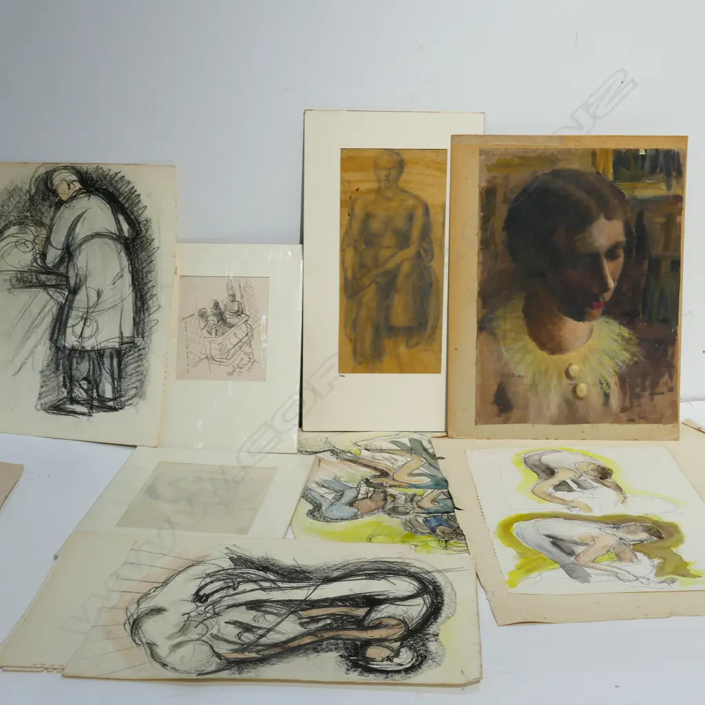 HILDEGARD  E READ (RUTLAND GROUP) PORTFOLIO DRAWINGS ETC.  Image 1++