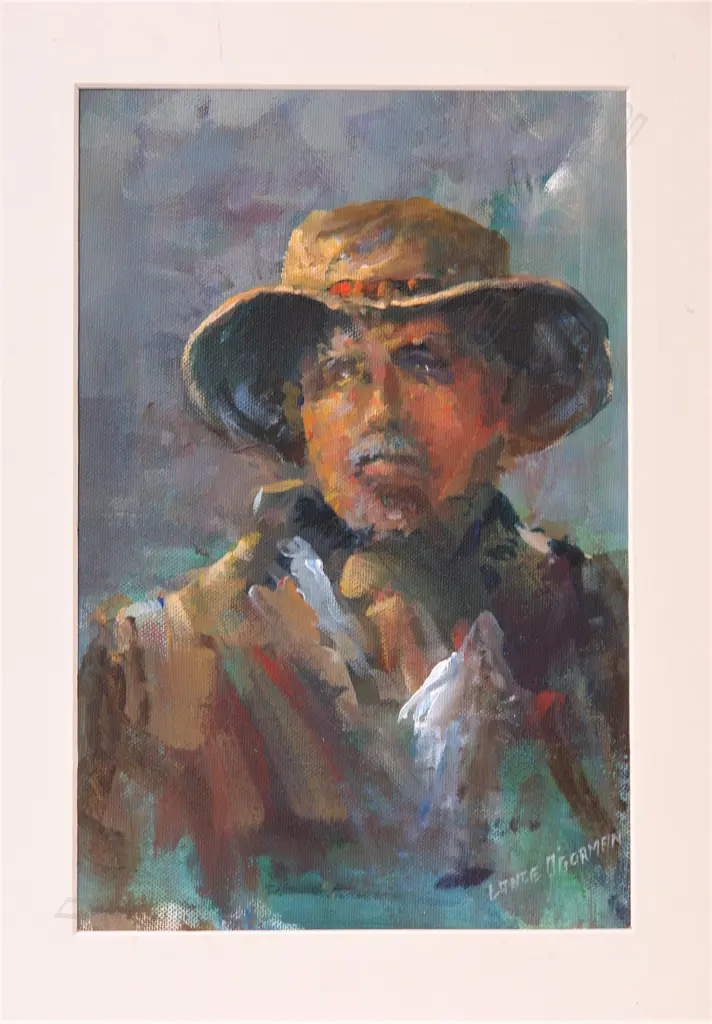 LANCE O'GORMAN ACRYLIC 'BILLY' CHARACTER OF NORTHL Image 1++