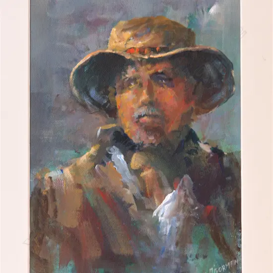 LANCE O'GORMAN ACRYLIC 'BILLY' CHARACTER OF NORTHL