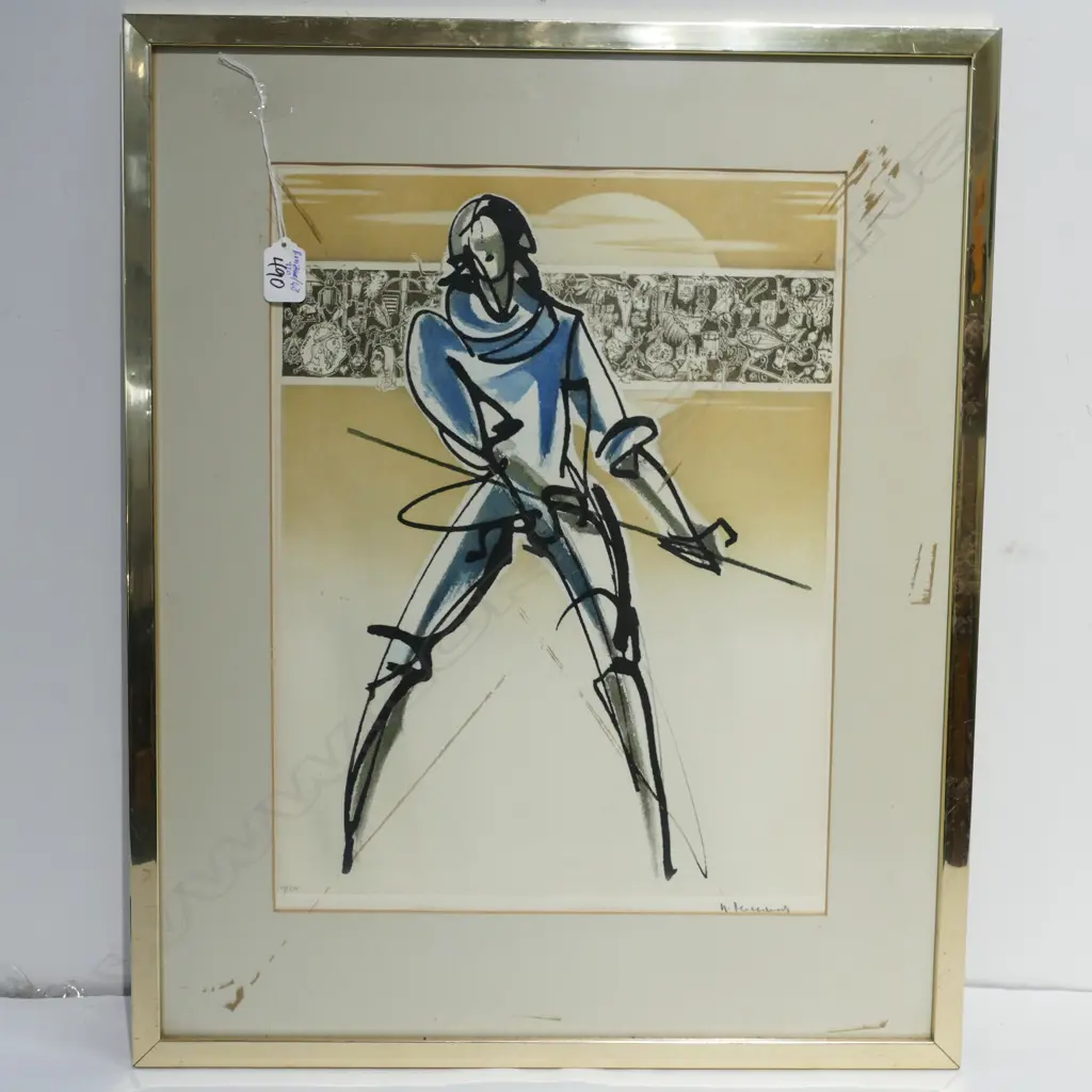 ROGER HEBBELINEK COLOURED ETCHING 15/150 440 X 320 MM Image 1++