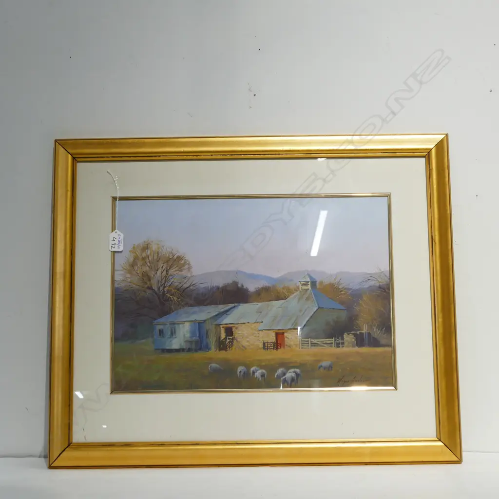 WAYNE SINCLAIR ORIGINAL ACRYLIC  WOOLSHED ARROWTOWN SIGNED Image 1++