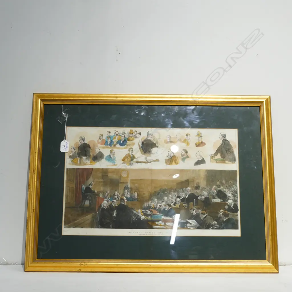 FRAMED COURT ROOM PRINT 530 X 720 MM Image 1++