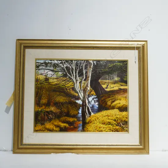 GRAHAM BRADDOCK, OIL 'THE GREENWOOD HOMESTEAD PAKIRI', SIGNED AND TITLED. 600 x 690mm