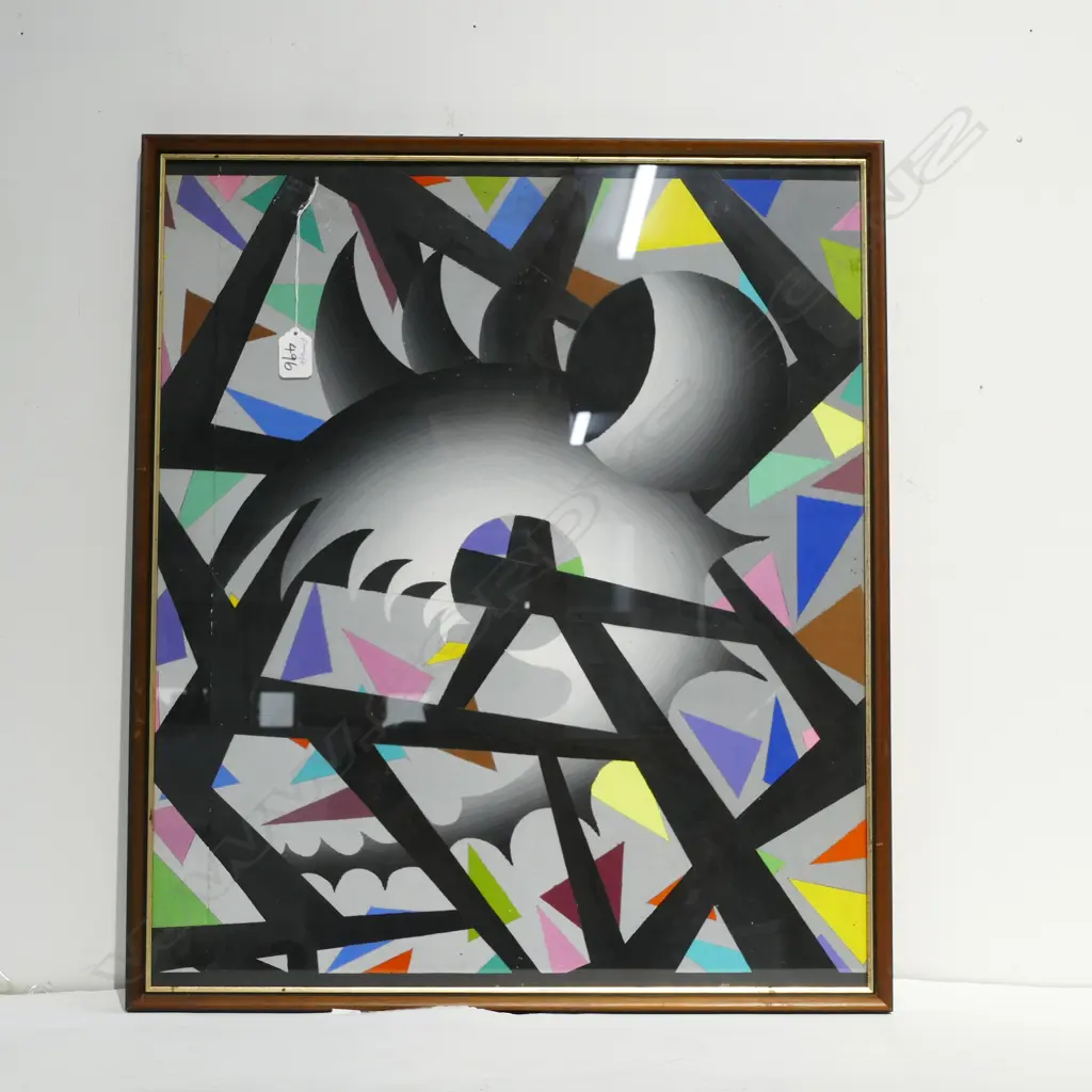 LLOYD JAMES HILLYER FRAMED GEOMETRIC STUDY 610 X 520 MM Image 1++