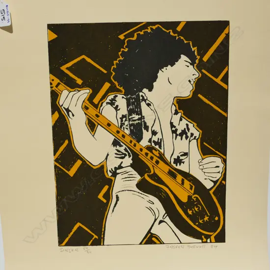 FASSETT BURNETT SCREENPRINT' 59/80 SGD & DATED 1984 UNFRAMED