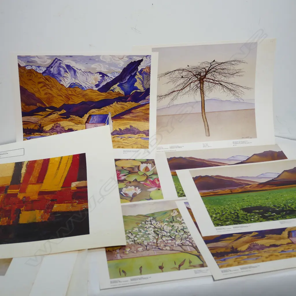 APPROX. 20 ASST NEW ZEALAND AND WORLD REPRODUCTION PRINTS - INCL. RITA ANGUS / JEFFREY HARRIS / FRANCES HODGKINS ETC Image 1++