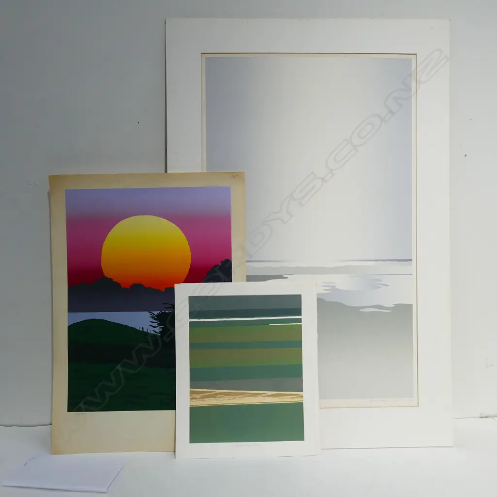 NZ LANDSCAPE SCREENPRINTS INCL. MALCOLM WARR / PETER LAMBERT - LARGEST 750 X 455MM Image 1++