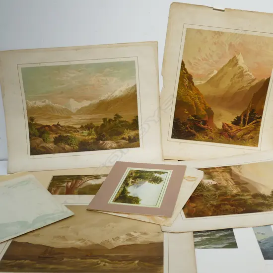 LOT ASST COLONIAL REPRODUCTION PRINTS - JOHN GULLY / J C HOYTE / CHARLES HEAPHY / LINDAUER ETC