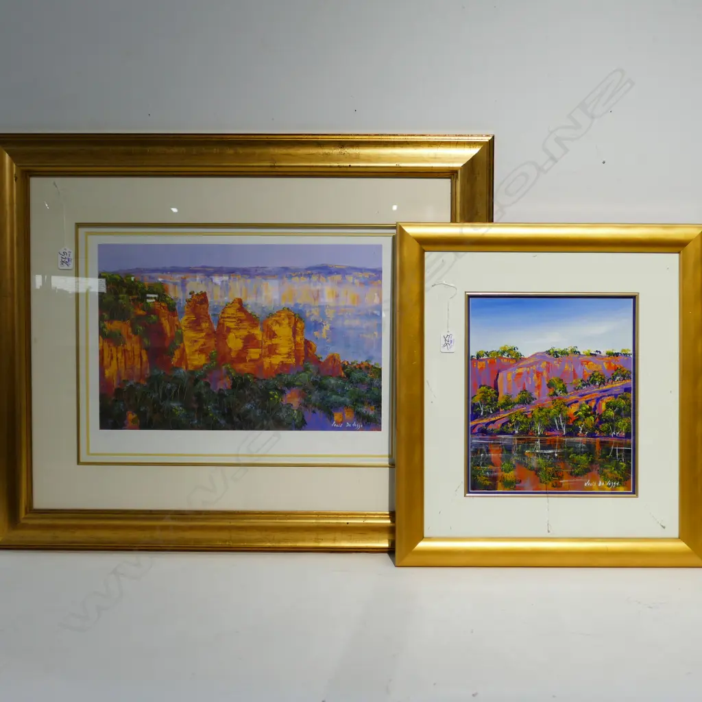 SIGNED PRINT BY LOUIS DA ZAZZA 830 X 680 MM + ONE SMALLER Image 1++