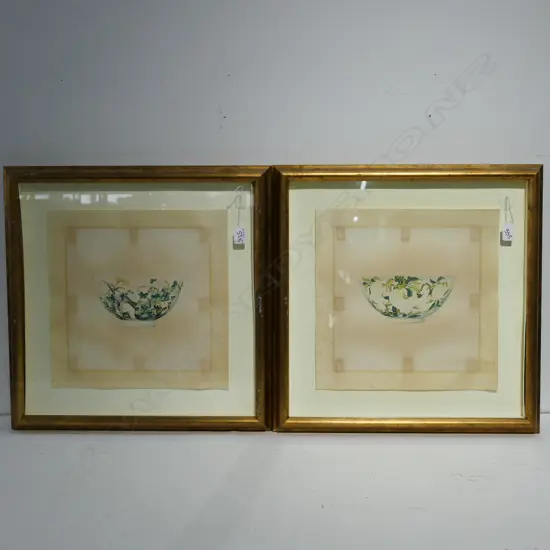 PR FINE CHINESE W/C'S ON PAPER OF IMPERIAL BOWLS