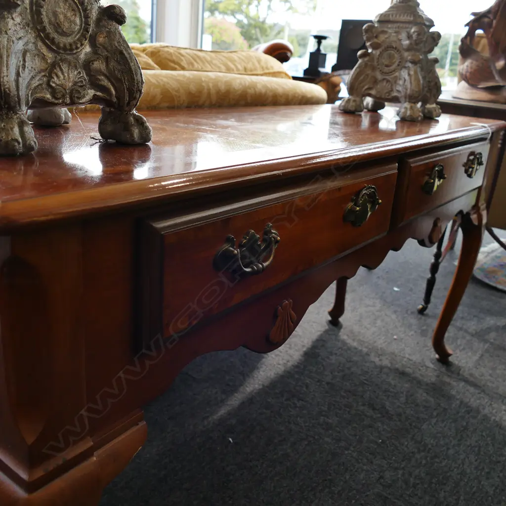 INLAID TWO DRAWER CONSOLE TABLE Image 1++
