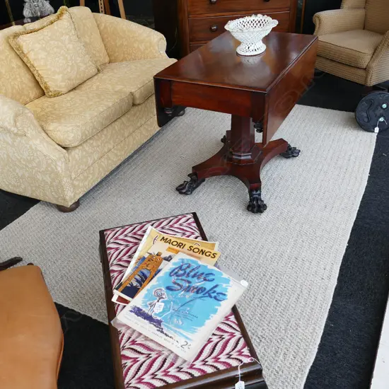 WOVEN CONTEMPORARY WOOL CARPET RUG 2300MM L 1600MM W