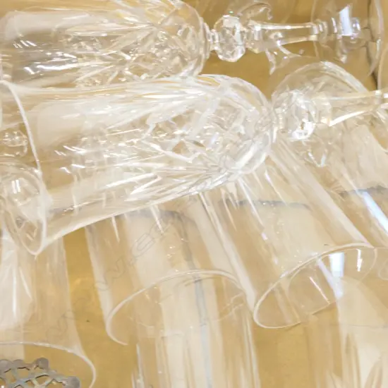 BOX OF CHAMPAGNE FLUTES AND TEA STRAINER ETC