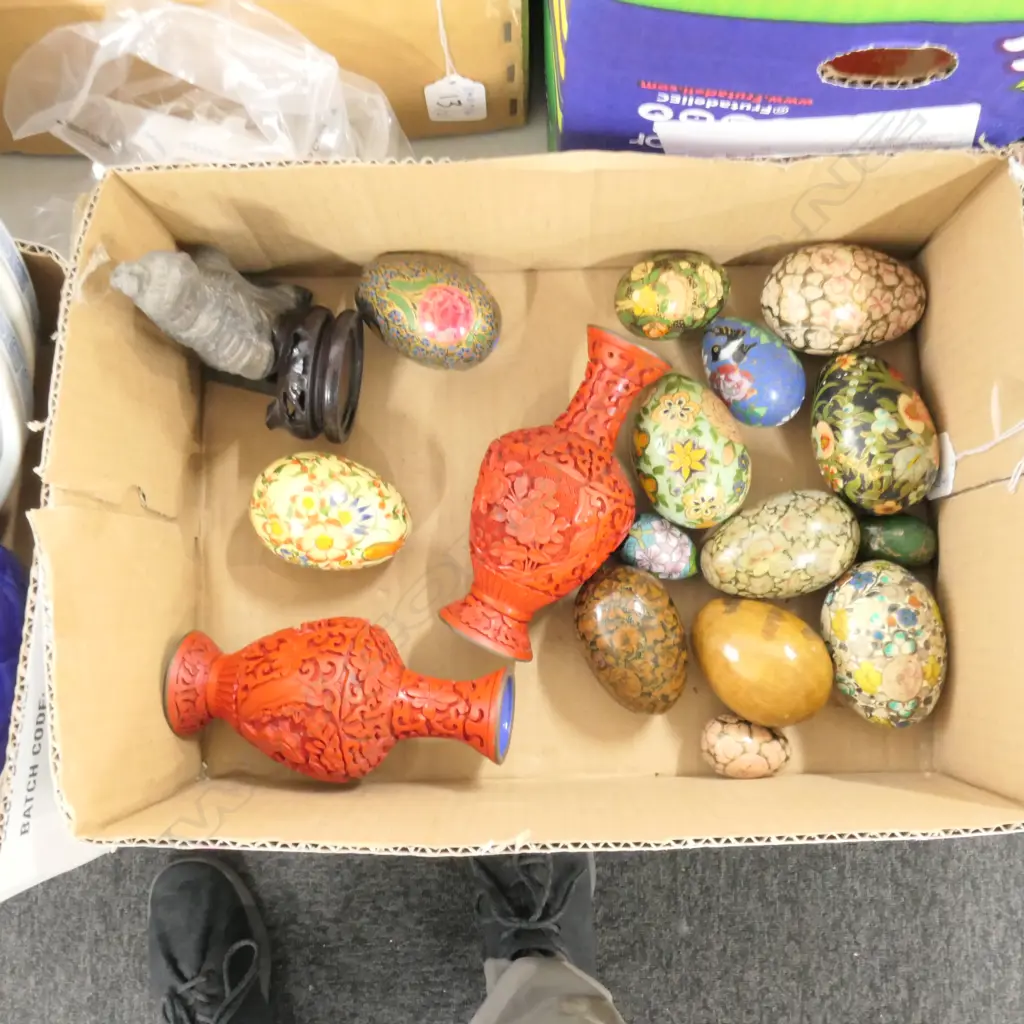 LOT ASST EGGS ETC AND ORIENTAL ITEMS Image 1++