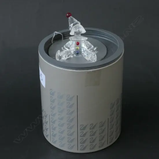 SWAROVSKI BOXED SEATED CLOWN H 50 MM