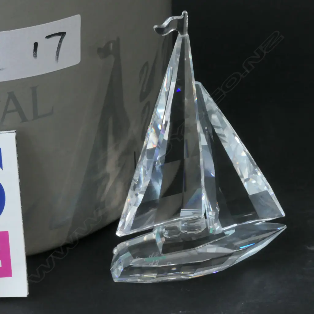 SWAROVSKI BOXED SAILING YACHT H 90 MM Image 1++