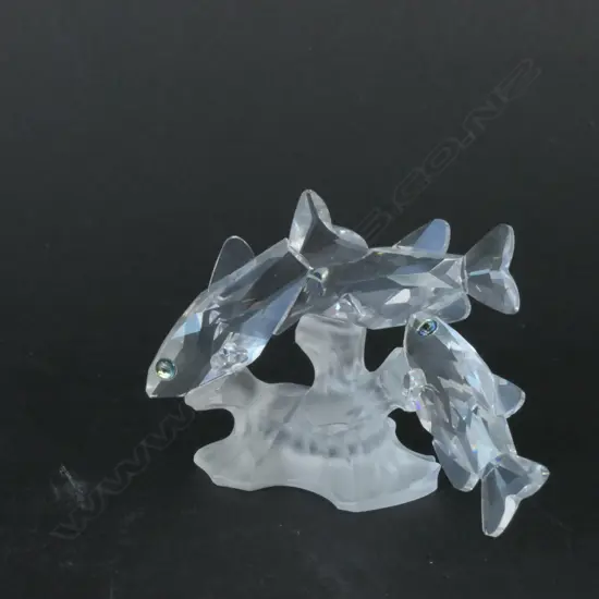 SWAROVSKI FISH WITH CORAL H  40 MM