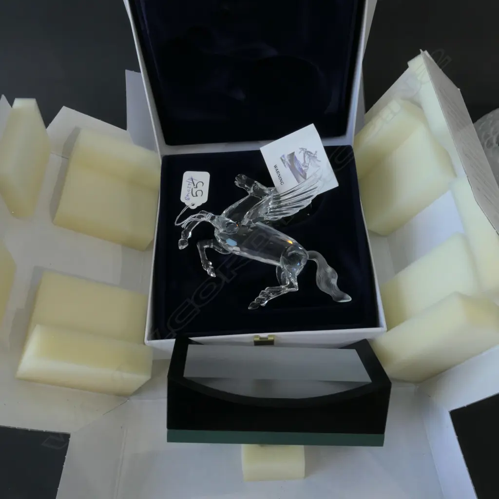 SWAROVSKI BOXED PEGASUS WITH STAND 1998 H 120 MM Image 1++