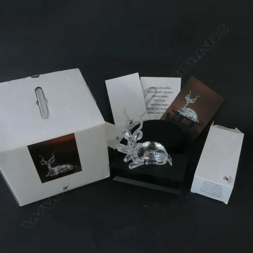 SWAROVSKI BOXED KUDU WITH STAND 1994 H 90 MM Image 1++