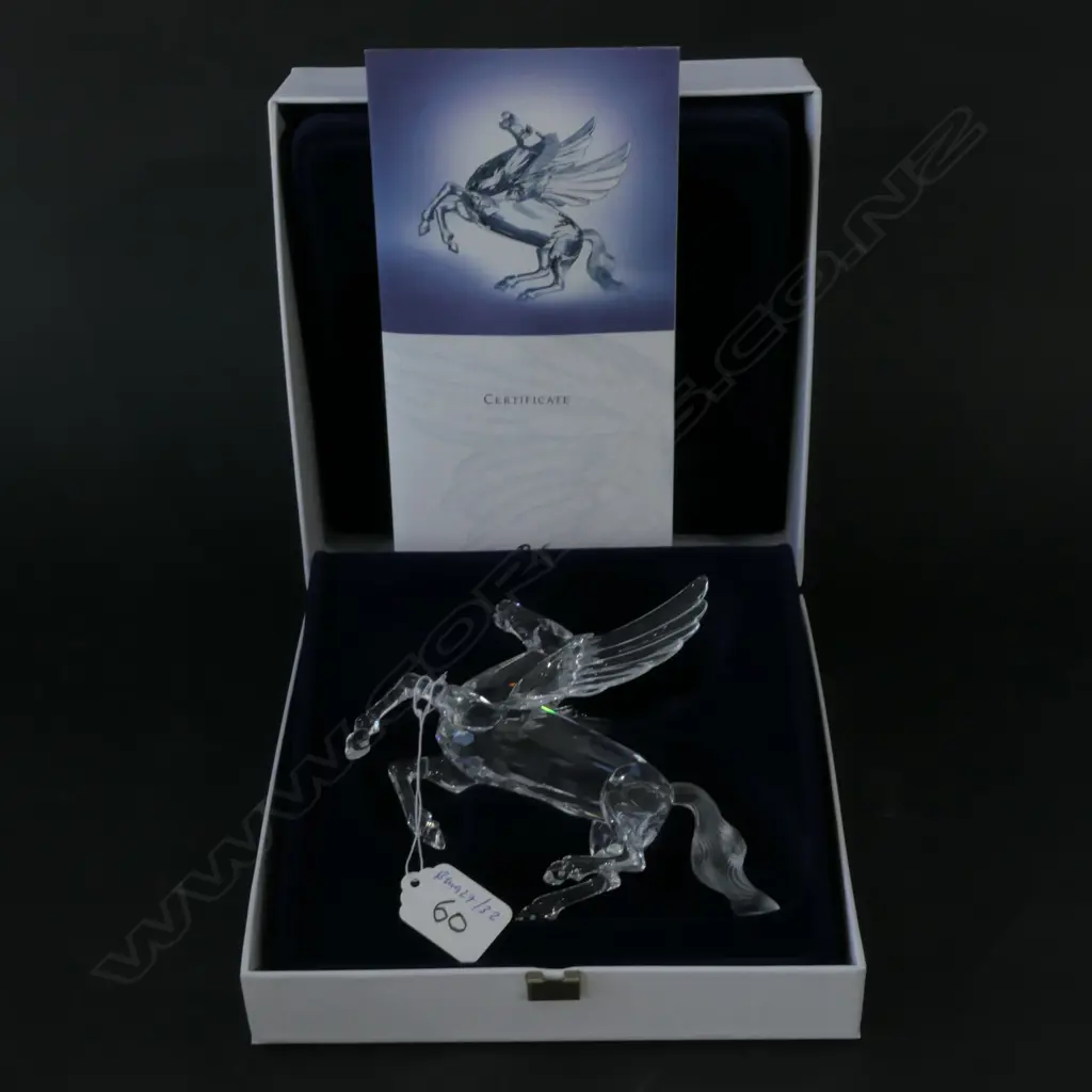 SWAROVSKI BOXED PEGASUS WITH STAND 1998 H 120 MM Image 1++