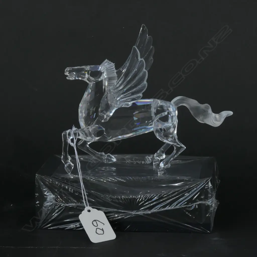 SWAROVSKI BOXED PEGASUS WITH STAND 1998 H 120 MM Image 1++