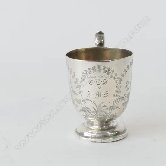 SILVER CHRISTENING MUG
