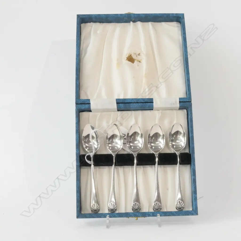 STERLING SILVER TEASPOONS IN BOX SHEFFIELD 1917 Image 1++