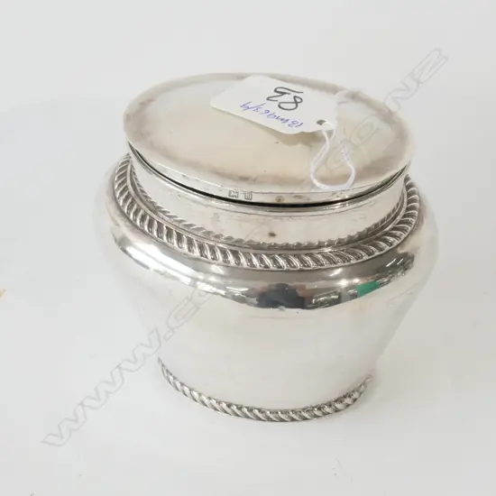 STG SILVER TEA CADDY BIRMINGHAM 1911 182gms
