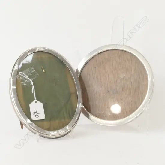 TWO S/S PHOTO FRAMES - BIRMINGHAM 1913 & 1917 H. 175MM AND 150MM