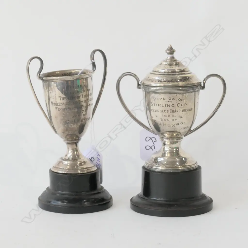 2 SILVER TROPHY CUPS 185GMS  Image 1++