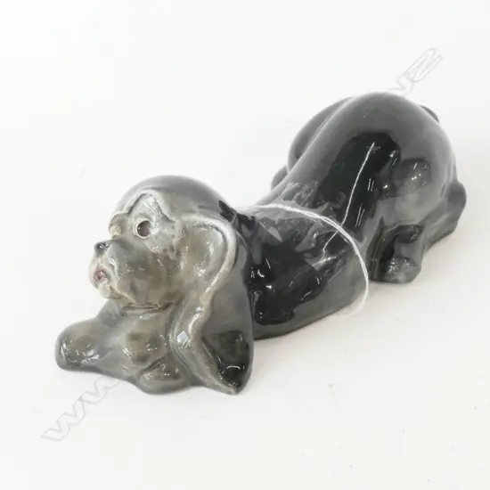 CROWN LYNN DOG GREY GLAZE UNMARKED L 180 MM