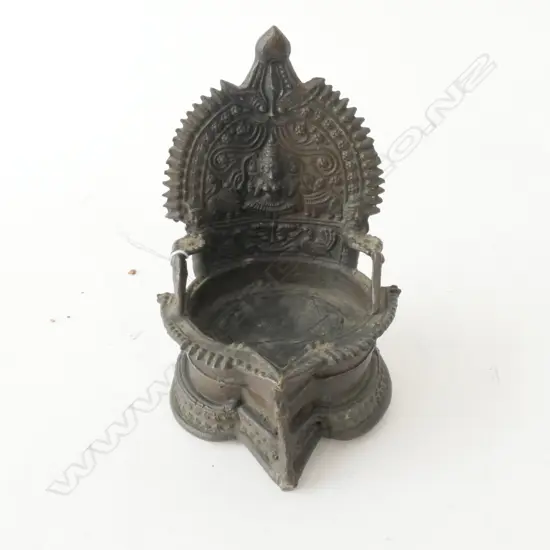 INDIAN BRONZE VOTIV OIL LAMP H 130 MM