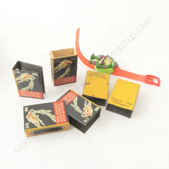 6 1940 NZ CENTENNIAL EXHIBITION MATCHBOX COVERS...
