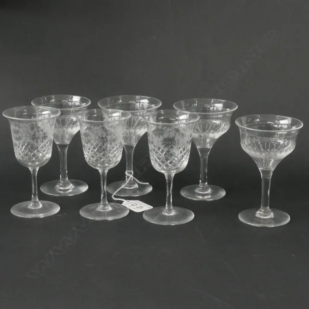 SEVEN EDWARDIAN GLASSES Image 1++