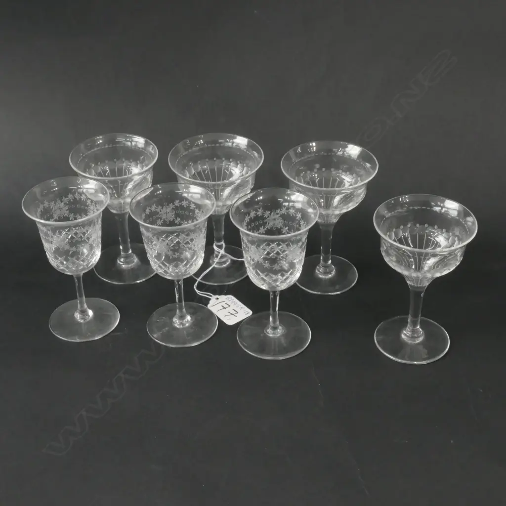 SEVEN EDWARDIAN GLASSES Image 1++