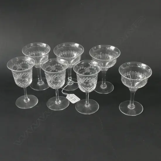SEVEN EDWARDIAN GLASSES
